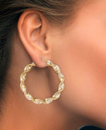 Load image into Gallery viewer, Yellow-Gold_14K Gold Large Twist Hoop Earrings - iHeart Jewels_I_Heart_1