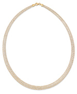 Load image into Gallery viewer, Two-Tone_14K Gold Mesh Omega Necklace, 18", Made in Italy_I_Heart_1