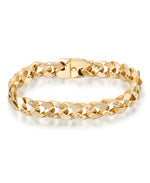 Yellow Gold 14K Gold Milano Filigree and High Polished Curb link Bracelet_I_Heart_1