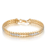 Load image into Gallery viewer, Two-Tone_14K Gold Multi Woven Bracelet, Made in Italy_I_Heart_1