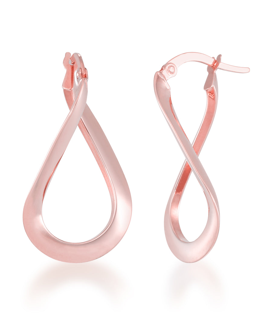 Rose Gold_14K Gold Oval Wave Hoop Earrings_I_Heart_1