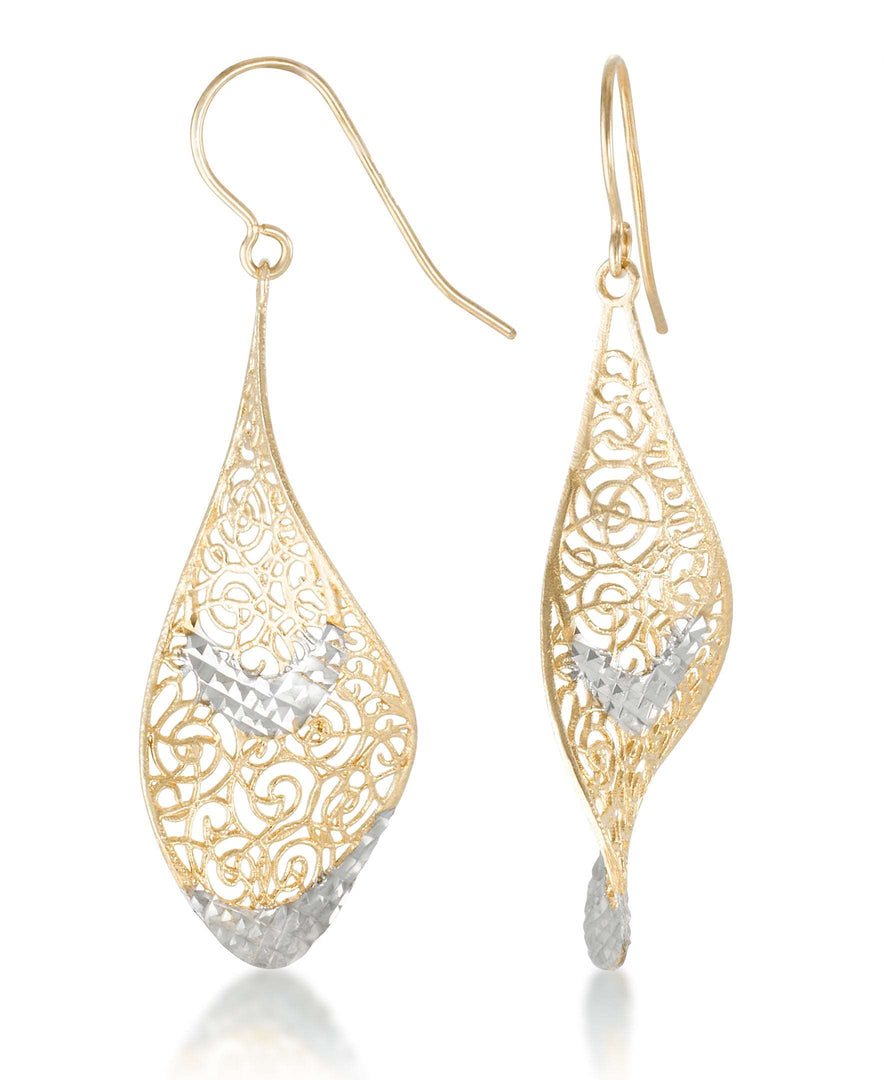 Two-Tone_14K Two-Tone Gold Filigree Dangle Earrings_I_Heart_1