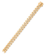 Load image into Gallery viewer, Yellow Gold_14K Gold Bold Domed Curb Link Bracelet_I_Heart_1