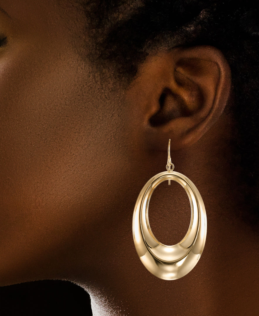 14K Yellow Gold over Sterling Silver_Bold Graduated Drop Earrings_I_Heart_1