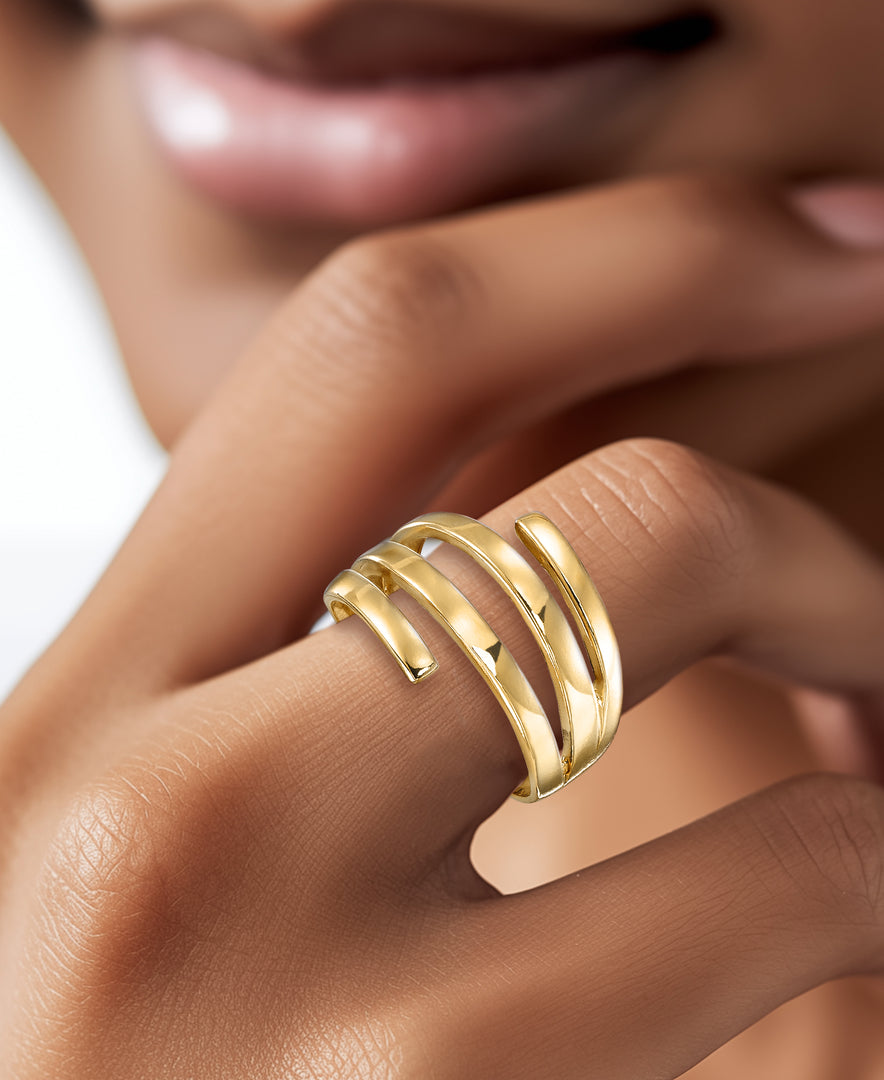 14K Yellow Gold over Sterling Silver_Bypass Ring_I_Heart_1