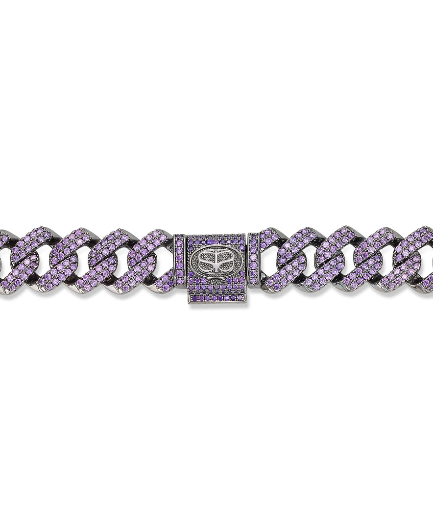 Black IP over Stainless Steel 16 CT. T.W. Simulated Diamond Bold Cuban Link Necklace, Unisex_I_Heart_1
