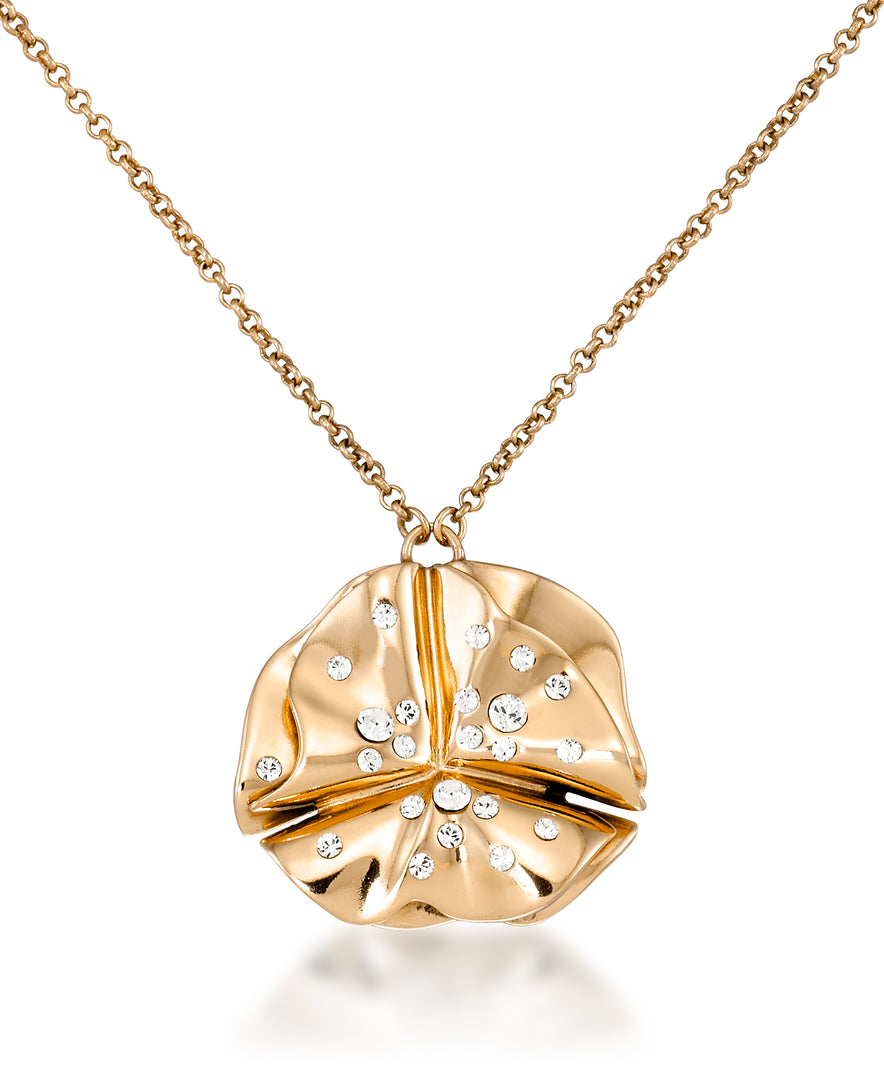 Yellow Gold Tone_1/10 CT. T.W. Simulated Diamond Organic Starburst Pendant , 18" Chain_I_Heart_1