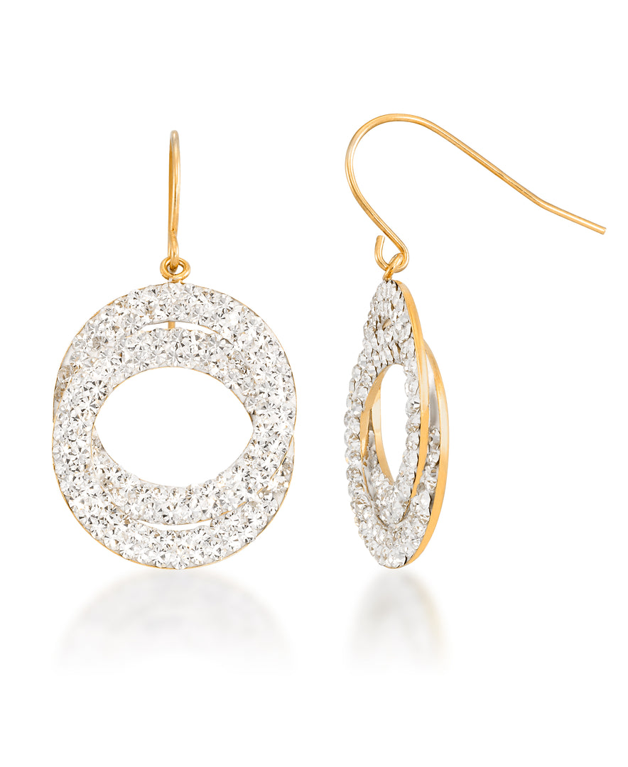 14K Yellow Gold over Sterling Silver_1 1/4 CT. T.W. Simulated Diamond Interlocking Circle Drop Earrings_I_Heart_1