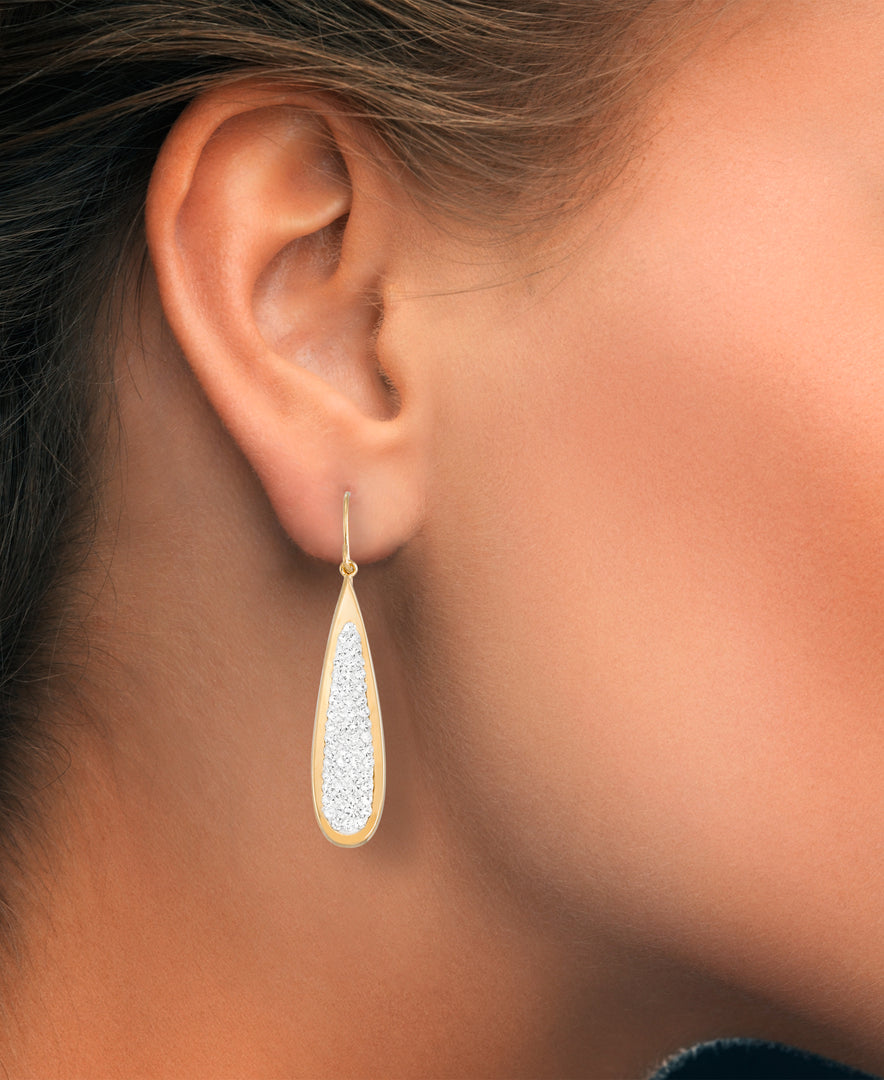 14K Yellow Gold over Sterling Silver_1 1/8 CT. T.W. Simulated Diamond Elongated Teardrop Dangle Earrings_I_Heart_1