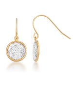 Load image into Gallery viewer, 14K Yellow Gold over Sterling Silver_1/3 CT. T.W. Simulated Diamond Round Button Dangle Earrings_I_Heart_1