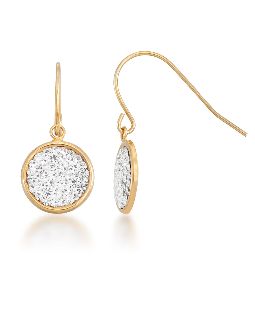 14K Yellow Gold over Sterling Silver_1/3 CT. T.W. Simulated Diamond Round Button Dangle Earrings_I_Heart_1