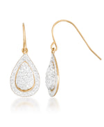 Load image into Gallery viewer, 14K Yellow Gold over Sterling Silver_2/3 CT. T.W. Simulated Diamond Dimensional Teardrop Dangle Earrings_I_Heart_1