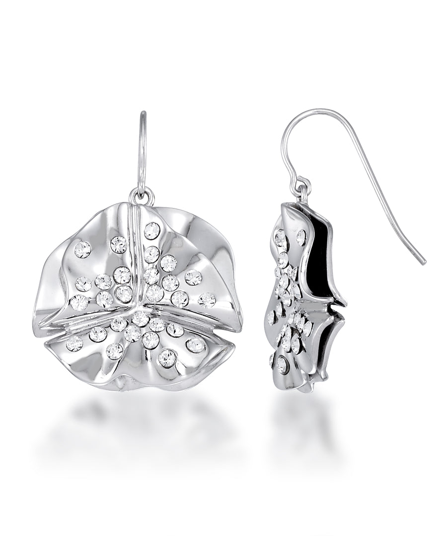 White Gold Tone_2/7 CT. T.W. Simulated Diamond Organic Starburst Dangle Earrings_I_Heart_2