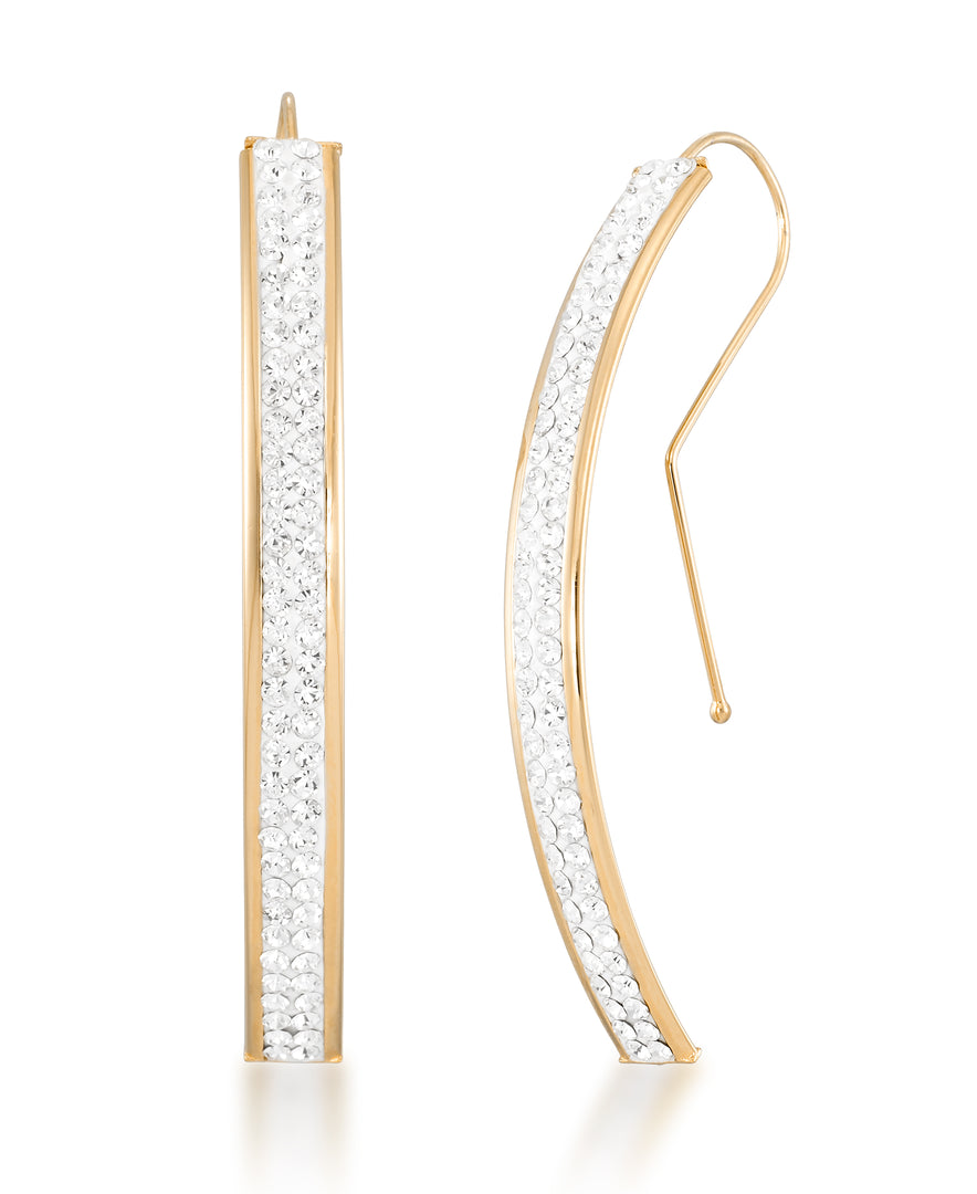 14K Yellow Gold over Sterling Silver_3/4 CT. T.W. Simulated Diamond Bold Stick Earrings_I_Heart_1