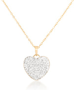 Load image into Gallery viewer, 14K Yellow Gold over Sterling Silver_3/4 CT. T.W. Simulated Diamond Heart Pendant, 18"_I_Heart_1