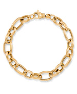 Load image into Gallery viewer, Yellow Gold_10K Gold Round and Oval Link Rolo Brancelet_I_Heart_1