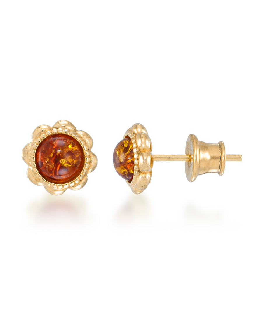 18K Yellow Gold over Sterling Silver_Amber Rosa™ 18K Yellow Gold over Genuine Cognac Amber Etruscan Earrings and Pendant Set, 18"_I_Heart_1