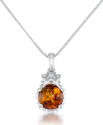 Load image into Gallery viewer, Sterling Silver_Amber Rosa™ Genuine Amber "Honey the Hedge Hog" Pendant, 18"_I_Heart_1