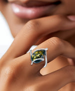 Load image into Gallery viewer, Sterling Silver_Amber Rosa™ Genuine Amber Teardrop Ring_iheartjewels_I_Heart_1