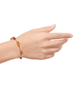 Load image into Gallery viewer, Sterling Silver_Amber Rosa™ Genuine Honey Amber Multi Elongated Teardrop Bracelet_I_Heart_1