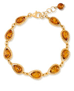18K Yellow Gold over Sterling Silver_Amber Rosa™ Sterling Silver Genuine Honey Amber Multi Teardrop Bracelet_I_Heart_1