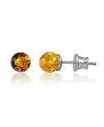 Load image into Gallery viewer, Sterling Silver_Amber Rosa™ Genuine Honey and Lemon Amber Ball Stud Set_I_Heart_1