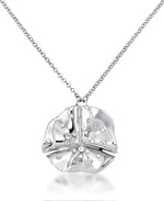 Load image into Gallery viewer, Platinum Tone_1/10 CT. T.W. Simulated Diamond Organic Starburst Pendant , 18" Chain_I_Heart_2