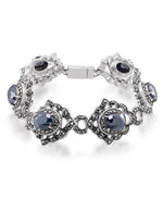 Load image into Gallery viewer, Sterling Silver_Tori Hill® Genuine Marcasite and Hematite Victorian Drop Earrings_I_Heart_1