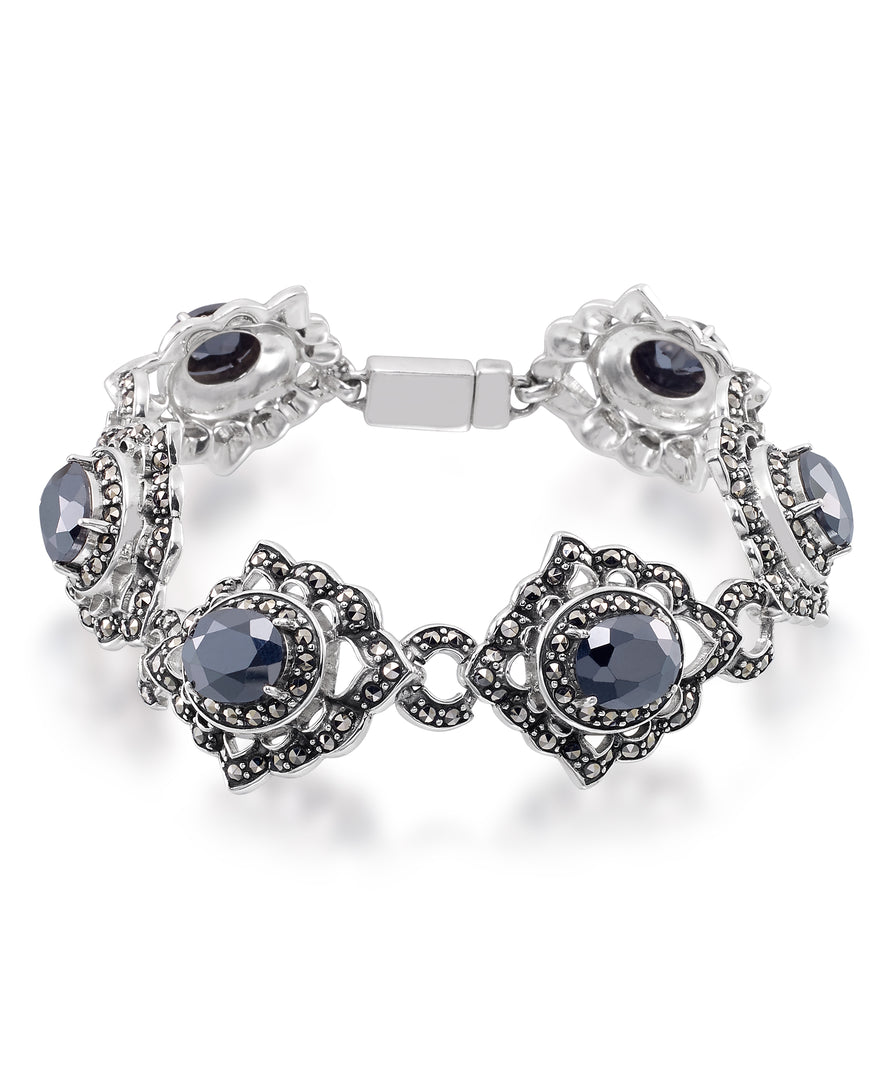 Sterling Silver_Tori Hill® Genuine Marcasite and Hematite Victorian Drop Earrings_I_Heart_1