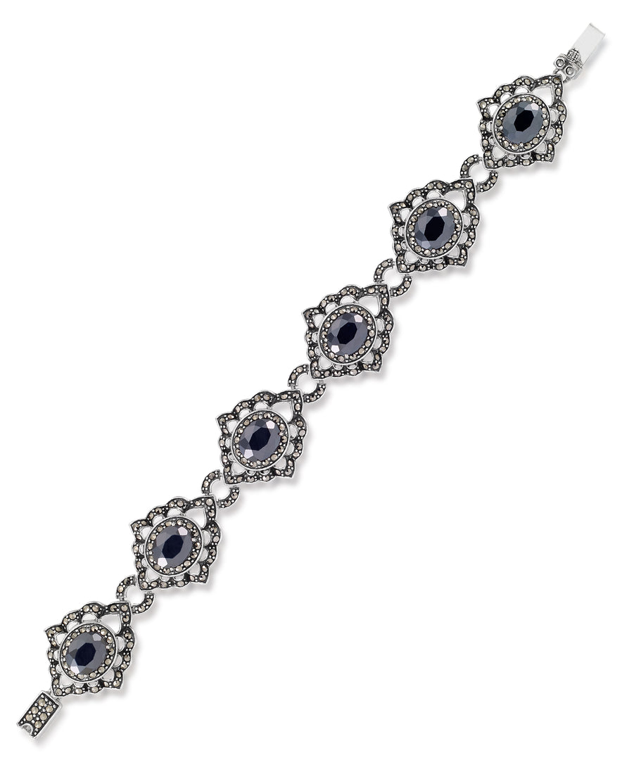 Sterling Silver_Tori Hill® Genuine Marcasite and Hematite Victorian Drop Earrings_I_Heart_1