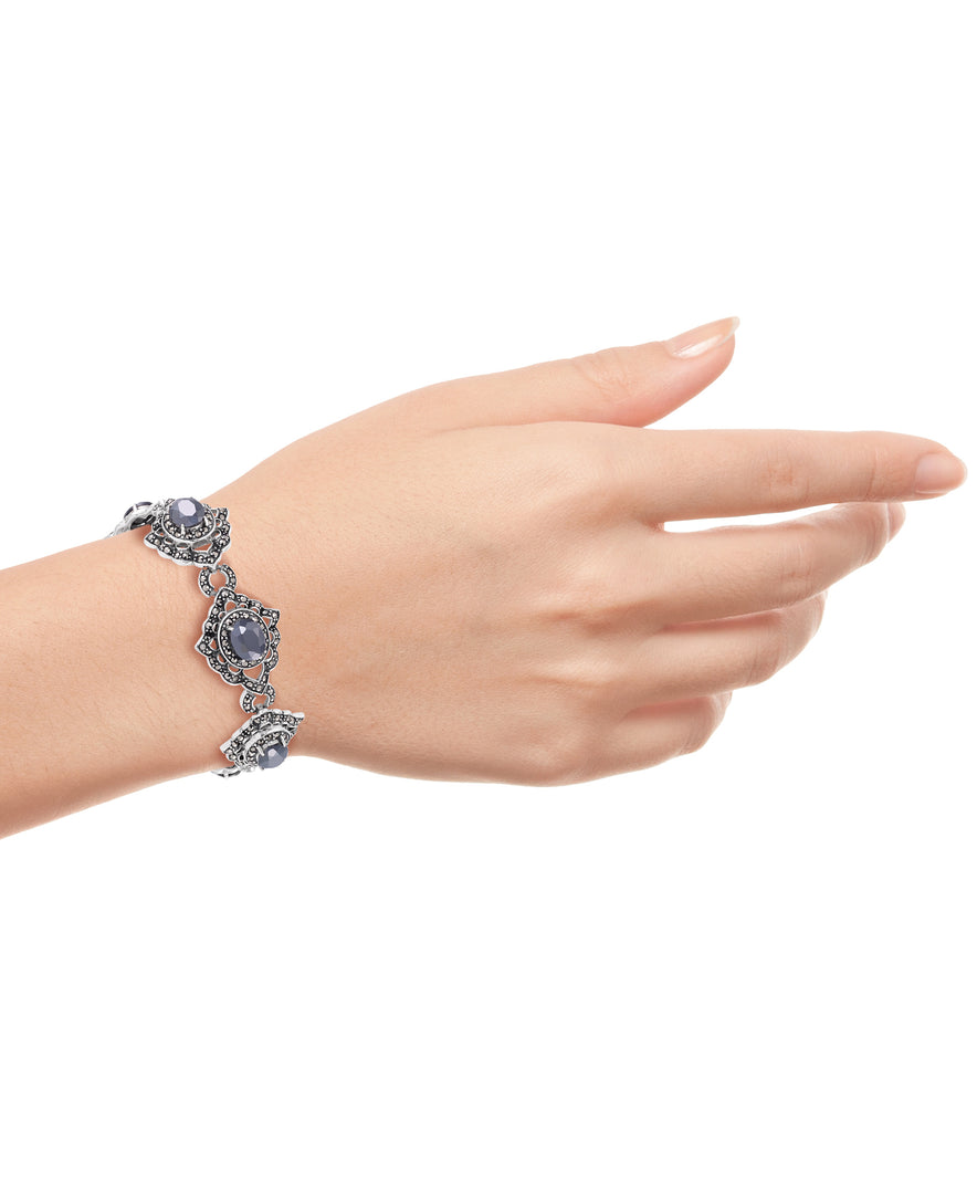 Sterling Silver_Tori Hill® Genuine Marcasite and Hematite Victorian Drop Earrings_I_Heart_1