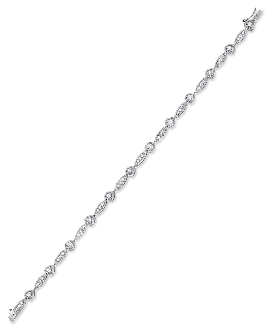 Platinum Tone_CT. T.W. Simulated Diamond I Hearts Tennis Bracelet , 7.5"_I_Heart_1