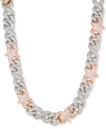 Load image into Gallery viewer, Tow-Tone Gold Tone_36 CT. T.W. Simulated Diamond Infinite Star Curb Necklace in Platinum and Rose Gold Tone_I_Heart_1