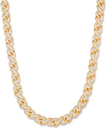 Load image into Gallery viewer, Yellow Gold Tone_32 1/5 CT. T.W. Simulated Diamond Pave Infinity Links Necklace_I_Heart_1