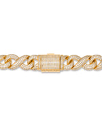 Load image into Gallery viewer, Yellow Gold Tone_32 1/5 CT. T.W. Simulated Diamond Pave Infinity Links Necklace_I_Heart_1