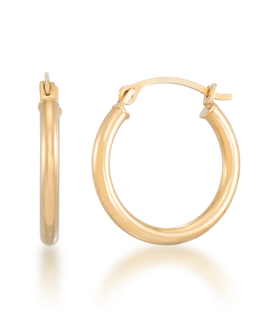 14K Yellow Gold over Sterling Silver_1/2 CT. T.W. Simulated Diamond Teardrop Dangle Earrings and High Polished Hoop Earrings Set_I_Heart_1