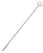 Load image into Gallery viewer, Platinum over Sterling Silver_1/3 CT. T.W. Simulated Diamond Heart Bracelet_I_Heart_1