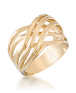 Load image into Gallery viewer, 14K Yellow Gold over Sterling Silver_Crossover Ring_I_Heart_1