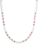 Load image into Gallery viewer, Platinum over Sterling Silver_Cultired Pearl and Crystal Toggle Necklace, 16"_I_Heart_1