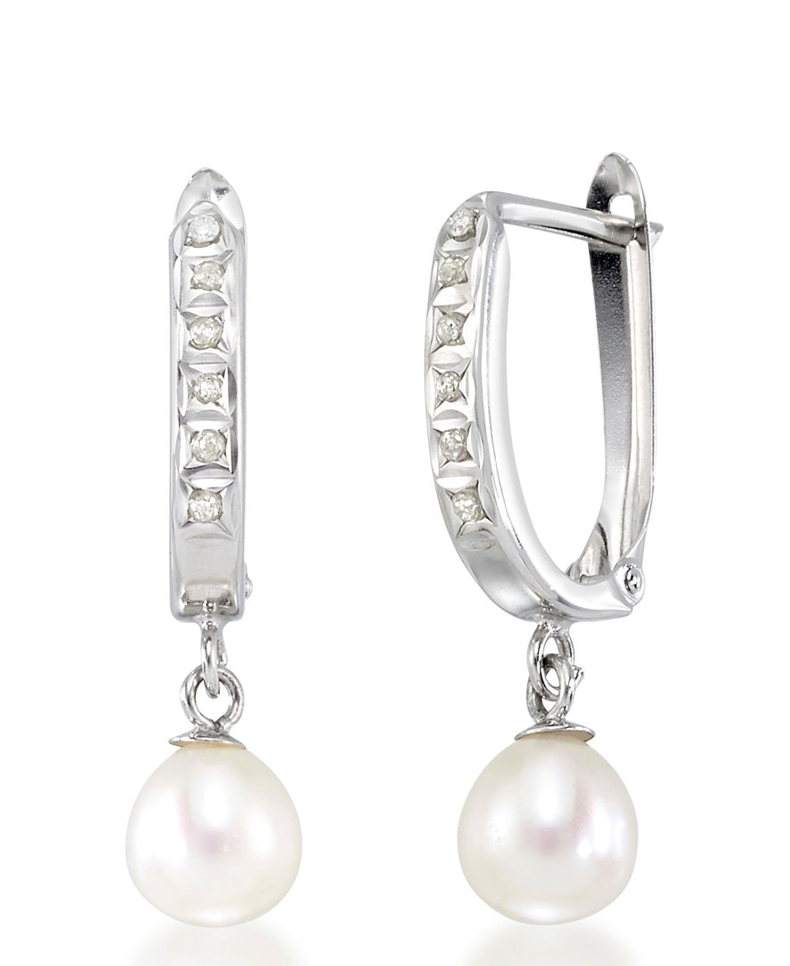 White Gold_Diamond Fascination® 14K Gold Diamond Accent Freshwater Pearl Drop Earrings - iHeart Jewels_I_Heart_2