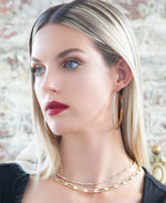 Load image into Gallery viewer, Yellow Gold_Diamond Fascination® 14K Gold Diamond Accent Large Classic Round Hoop Earrings - iHeart Jewels_I_Heart_1