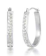Load image into Gallery viewer, White Gold_Diamond Fascination® 14K Gold Diamond Accent Large Pear Shape Hoop Earrings - iHeart Jewels_I_Heart_2