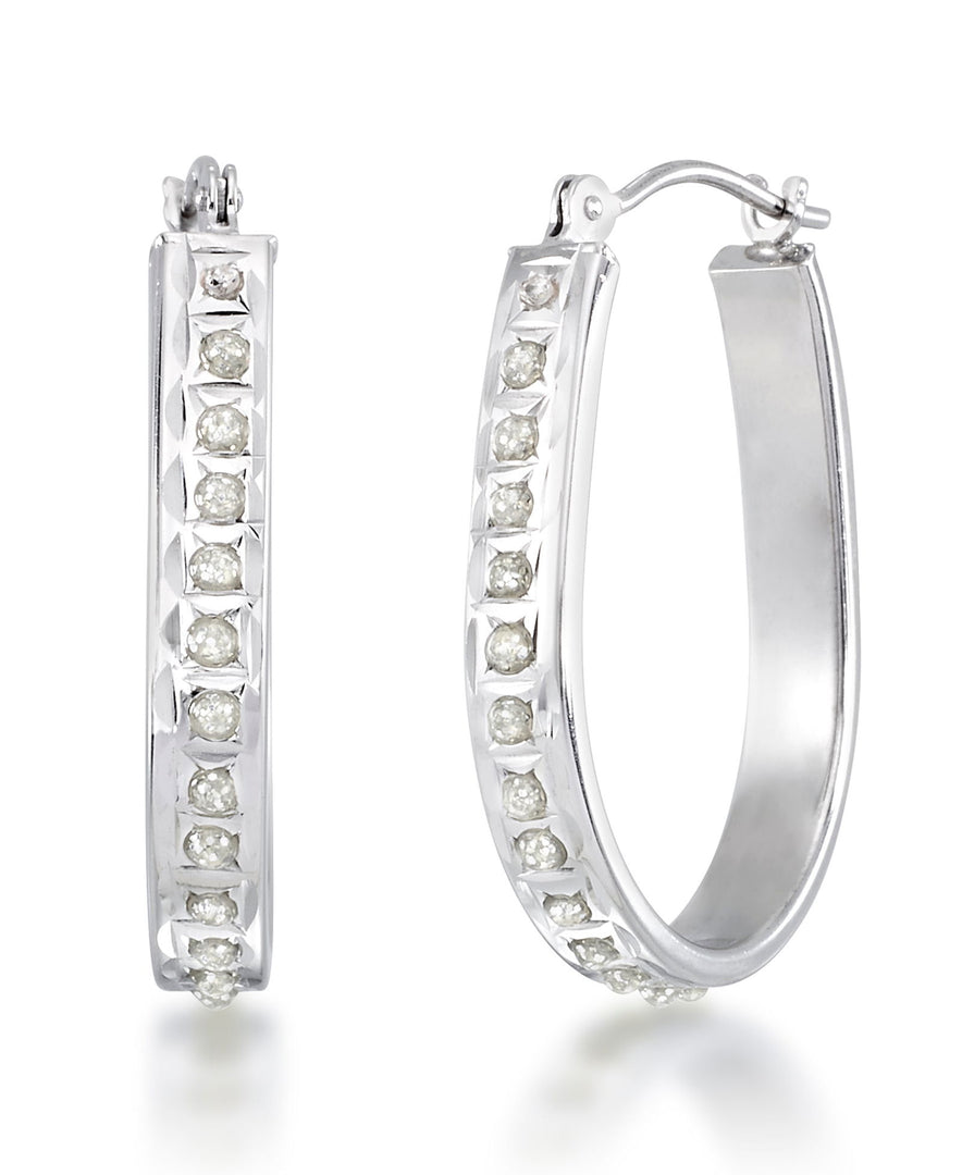 White Gold_Diamond Fascination® 14K Gold Diamond Accent Large Pear Shape Hoop Earrings - iHeart Jewels_I_Heart_2