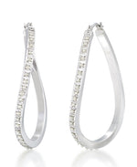 Load image into Gallery viewer, White Gold_Diamond Fascination® 14K Gold Diamond Accent Large Wave Hoop Earrings - iHeart Jewels_I_HEART_2