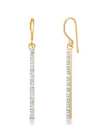 Load image into Gallery viewer, Yellow Gold_Diamond Fascination® 14K Gold Diamond Accent Stick Dangle Earrings - iHeart Jewels_I_HEART_1
