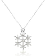 Load image into Gallery viewer, White Gold_Diamond Fascination® 14K White Gold Diamond Accent Snowflake Pendant with 18" Chain - iHeart Jewels_I_Heart_1