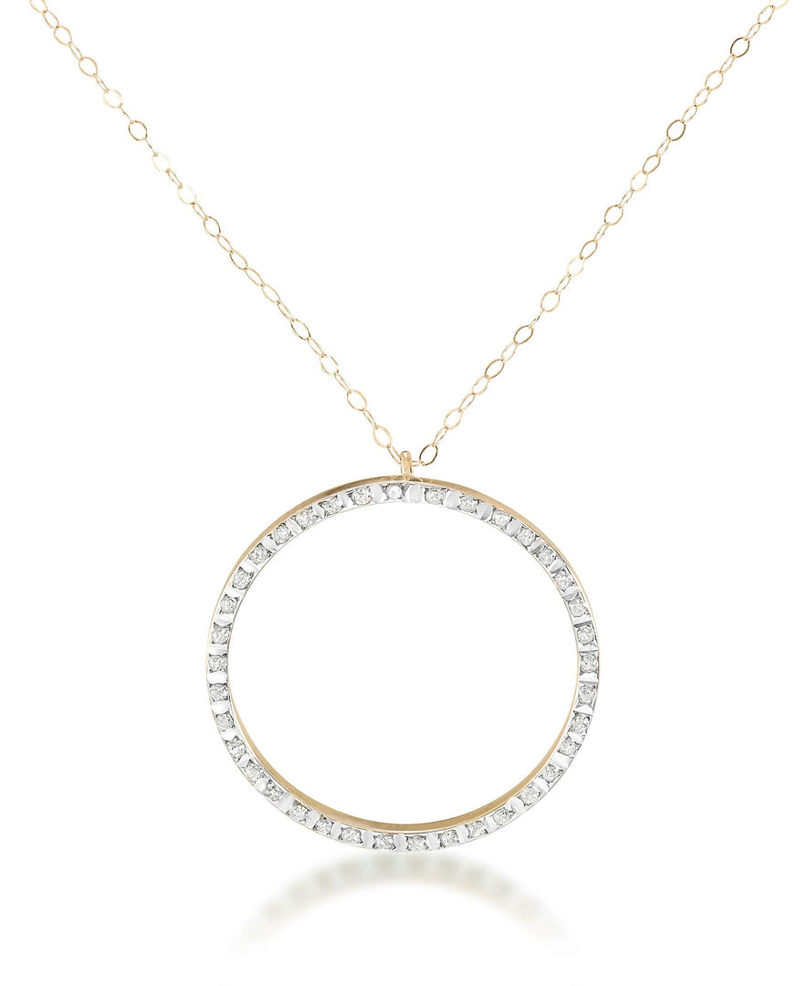 Yellow Gold_Diamond Fascination® 14K Yellow Gold Diamond Accent Eternity Necklace 18" - iHeart Jewels_I_Heart_1