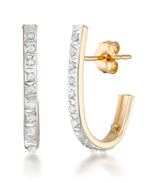 Load image into Gallery viewer, Yellow Gold_Diamond Fascination® 14K Yellow Gold Diamond Accent J-Hoop Earrings - iHeart Jewels_I_Heart_1