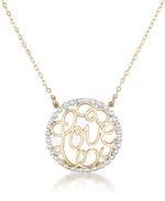 Load image into Gallery viewer, Yellow Gold_Diamond Fascination® 14K Yellow Gold Diamond Accent Love Necklace 18" - iHeart Jewels_I_Heart_1