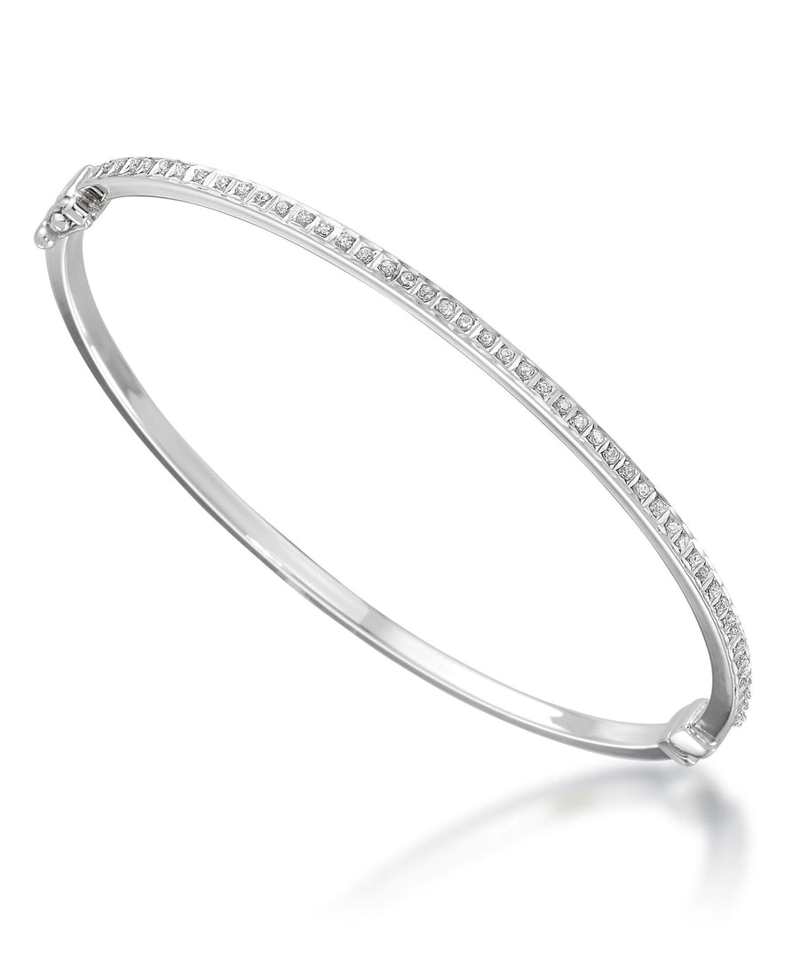 Platinum over Sterling Silver_Diamond Fascination® Diamond Accent Sterling Silver Bangle & Earring Set - iHeart Jewels_I_Heart_1